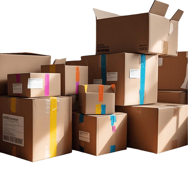 packed boxes